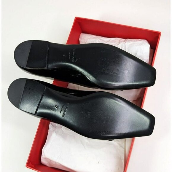 Ferragamo Women's Annie Patent Knot Ballerina Flats Black Size 7 C (MSRP $850) - Picture 10 of 11